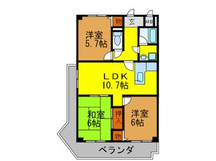 ｸﾞﾗﾝ･ｴｽﾄ ﾖｼﾀの物件間取画像